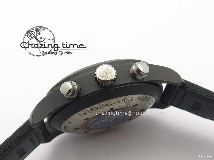 MIROTIME 0505 Pilot Chrono IW388003 Real Ceramic V6F 1:1 Best Edition On Black Nylon Strap A StreetReady 7284